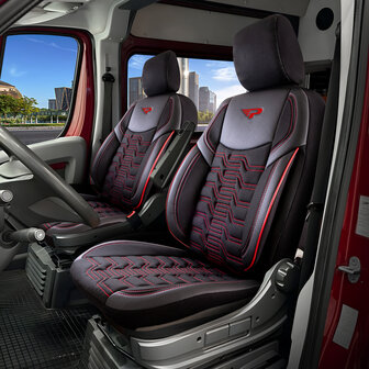 FORD TRANSIT NUGGET 2014 tot heden - autostoelhoes Venetie rood