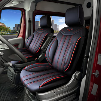 FORD TRANSIT CUSTOM 2023 tot heden - Autostoelhoes Miami rood