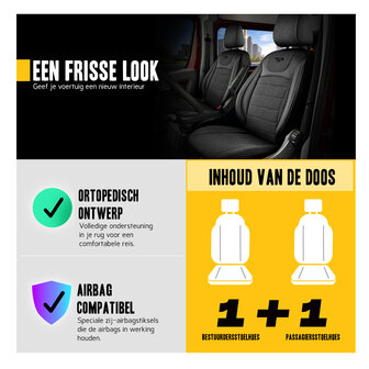 FORD TRANSIT 2014 tot heden - autostoelhoes Prestige zwart