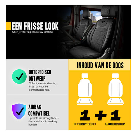 FORD TRANSIT 2014 tot heden - autostoelhoes Prestige zwart