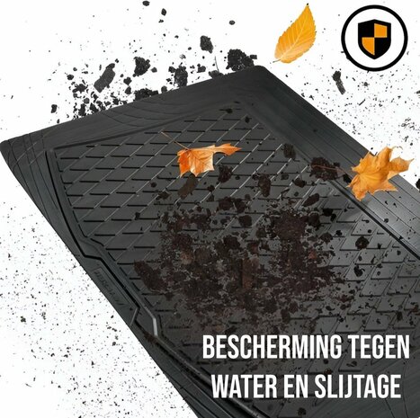 Universele kofferbakmat - 120 x 80 cm - universeel - vuil/water - afstotend - duurzaam - uitknipbaar - anti slip - zwart